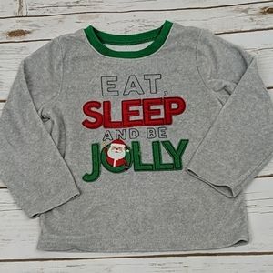 Carter's "Eat, Sleep, and Be Jolly" Pajama Top 4T
